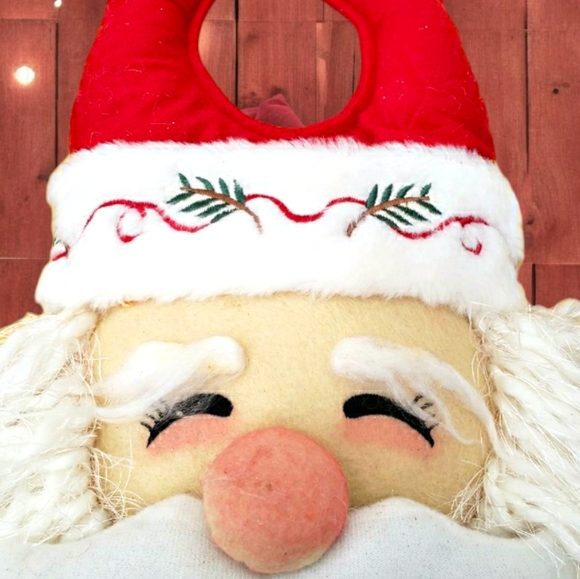 Vintage JC Penny Home Collection Santa Claus White/Red Bells Door Hanger Decor - Picture 7 of 12